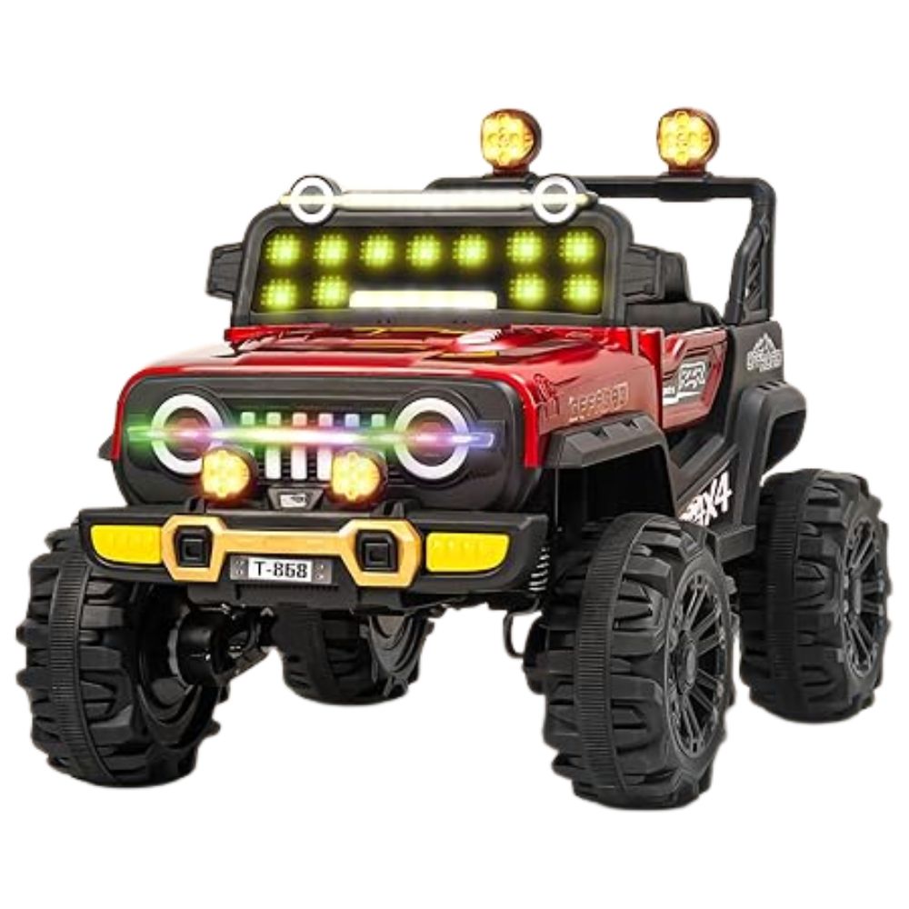 Xtreme 4x4 Battery Operated Jeep for Kids | Rechargeable Baby Car with Bluetooth, USB, LED Light & Music | Ride on Toy Big Battery Car | Electric Jeep for Kids to Drive 2 to 6 Years